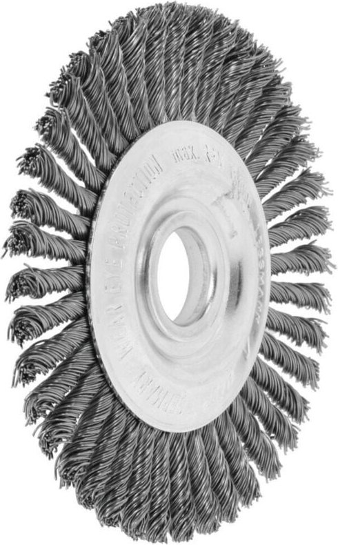 Thumbnail - Lessmann ® - Lessmann Schmale Rundbürste gerade, Stahldraht 0,50 mm, Bürsten-⌀xBohrungs-⌀ 125X22 mm