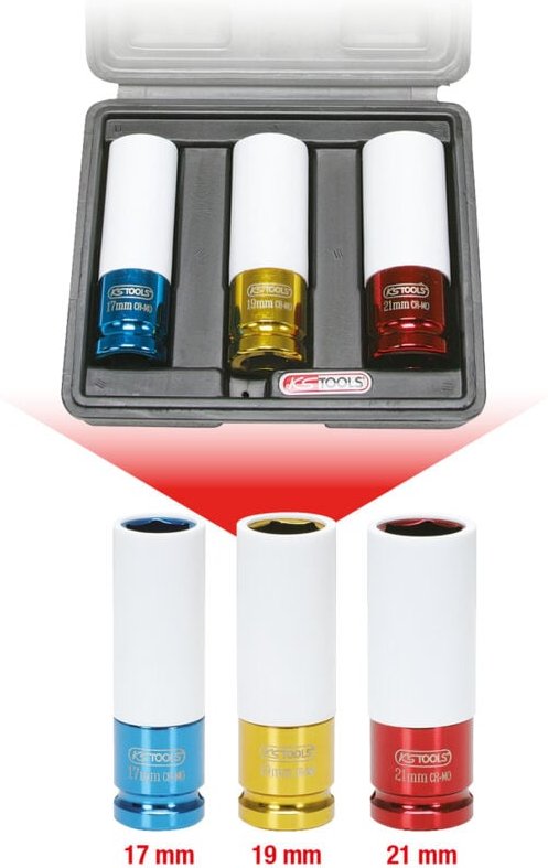 Ks Tools Alu-Felgen Kraft-Stecknuss-Satz 1/2', 3-tlg