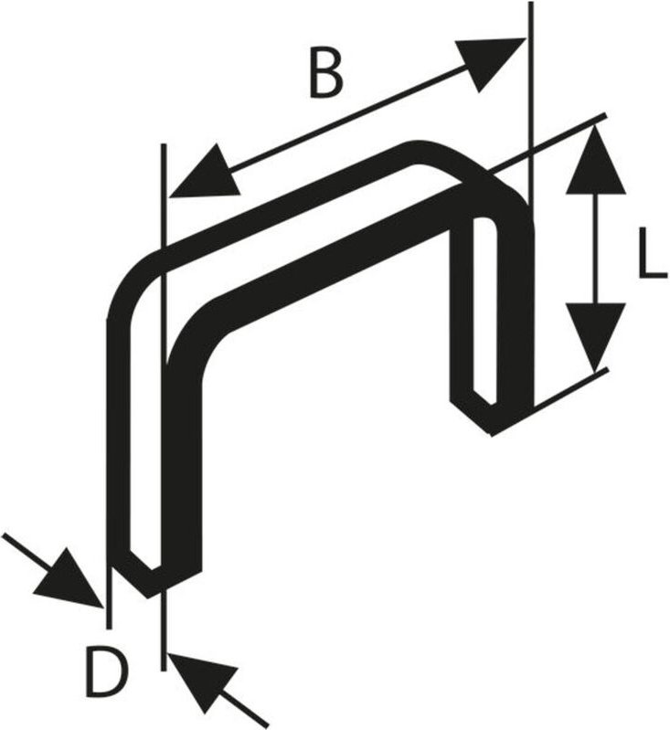 Bosch Feindrahtklammer Typ 53, 11,4 x 0,74 x 10 mm, 1000er-Pack, rostfrei
