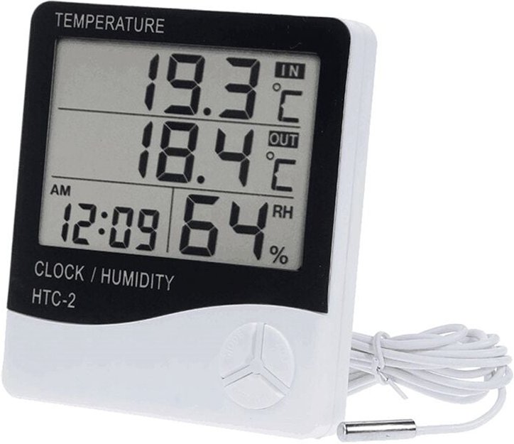 Tlily - Digitales Innenthermometer, Hygrometer für Zuhause, genauer Außentemperaturmonitor, Anzeige der Luftfeuchtigkeit