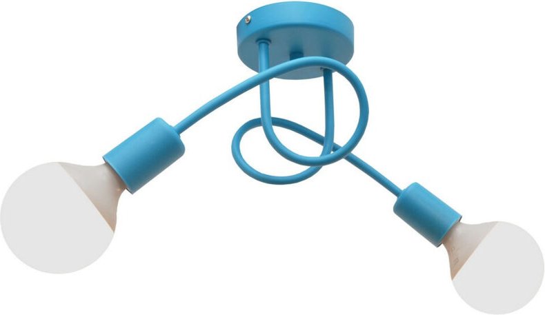 Helam - oxford Halbbündige Deckenleuchte mit mehreren Armen Türkis 38cm