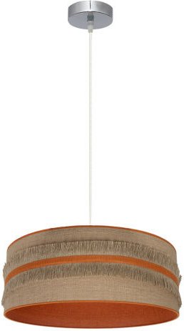 Pendelleuchte natalia 1xe27 nickel/silber-orange regx40x40 cm