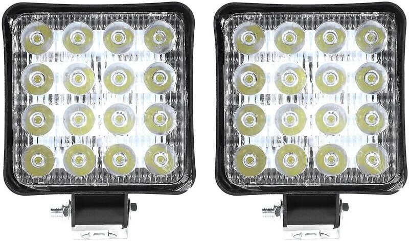 2 Stück 48 w 6000 k LED-Punktstrahl-Arbeitsscheinwerfer, Lampe, Traktor, Geländewagen, lkw, Allradantrieb, 12 v, 24 v
