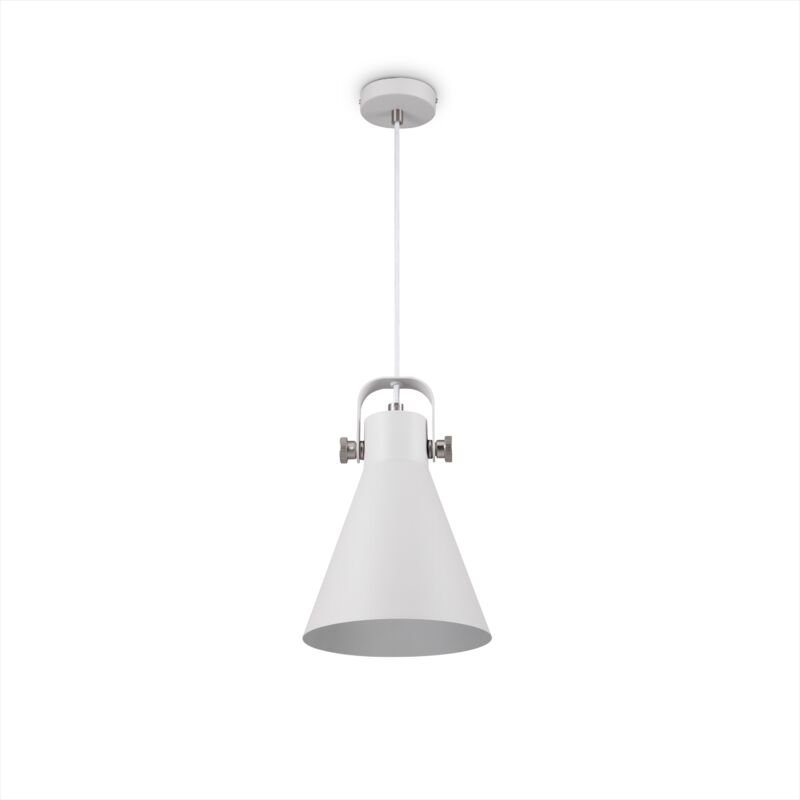 Paco Home - Pendellampe Wohnzimmer Esszimmer Hängelampe Esstisch Pendelleuchte Industriell Weiß - Silber, Pendelleuchte ...