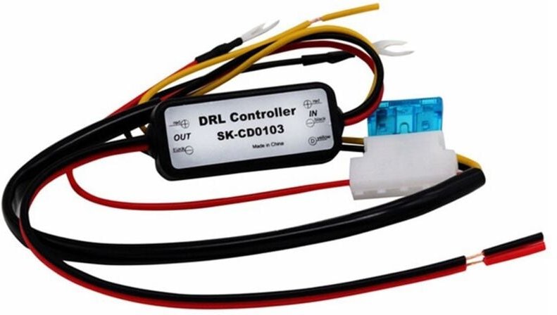 1 Stück DRL-Controller Auto Auto LED Tagfahrlicht Relais Kabelbaum Dimmer An/Aus 12-18 V Nebelscheinwerfer Controller SK...