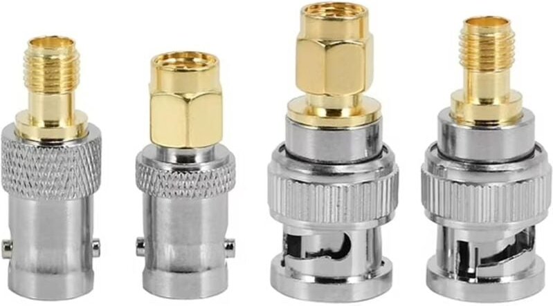 Thumbnail - Bluedeer - Frypay 4-teiliges Antennenadapter Set Koaxial rf Stecker bnc auf sma Stecker sma auf bnc Adapter