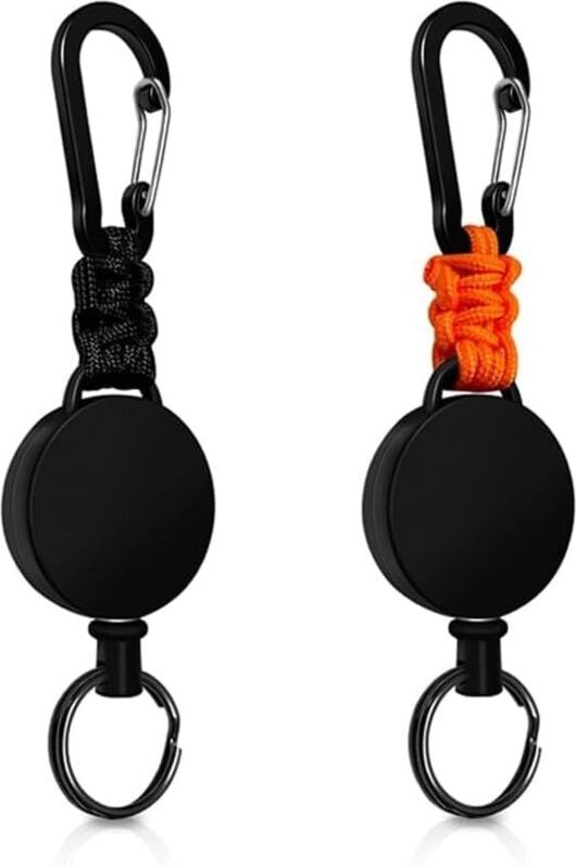 Bluedeer - Schlüsselanhänger Ausziehbar, 2 Stücke Schlüsselband Ausziehbar, Einziehbarer Schlüsselanhänger Ausweis mit 6...