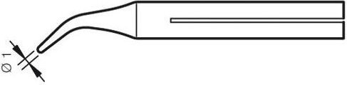 Lötkolben Spitze C05D 1mm gebogen für 14ST JBC