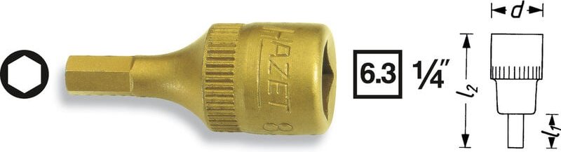 Steckschl.Eins. 1/4' 5 mm für Innen-6kt.Schr