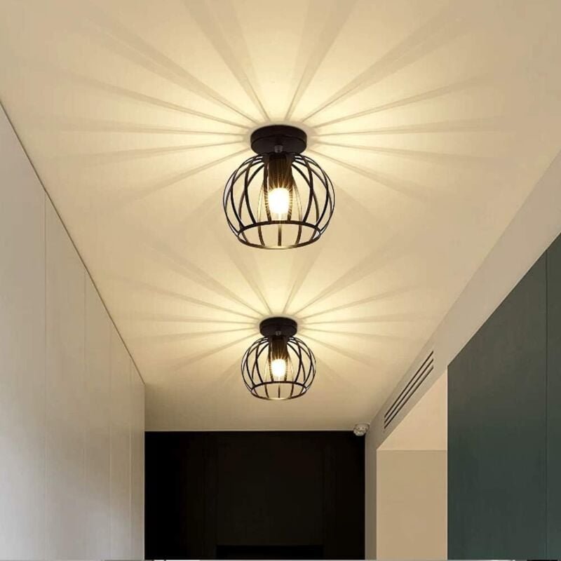Dachgeschoss Deckenlampe Industrial Moderne Hänge-Leuchte Deckenlampe Metall E27 Leuchte für Wohnzimmer Schlafzimmer Bad...