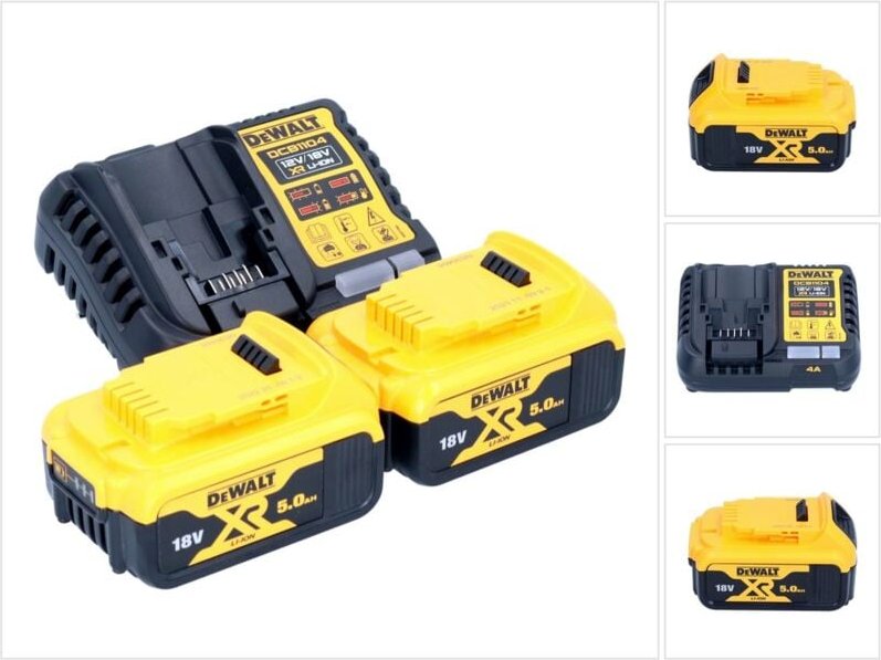 Power Pack 18V XR (2x5,0 Ah) mit Ladegerät - DEWALT DCB1104P2-QW
