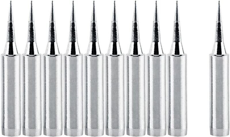 10 Stück 900M-TI Lötkolbenspitzen, Ersatz-Lötkolbenspitzen-Stationswerkzeug für hakko 936937 Lötstation, für Rapide, für...