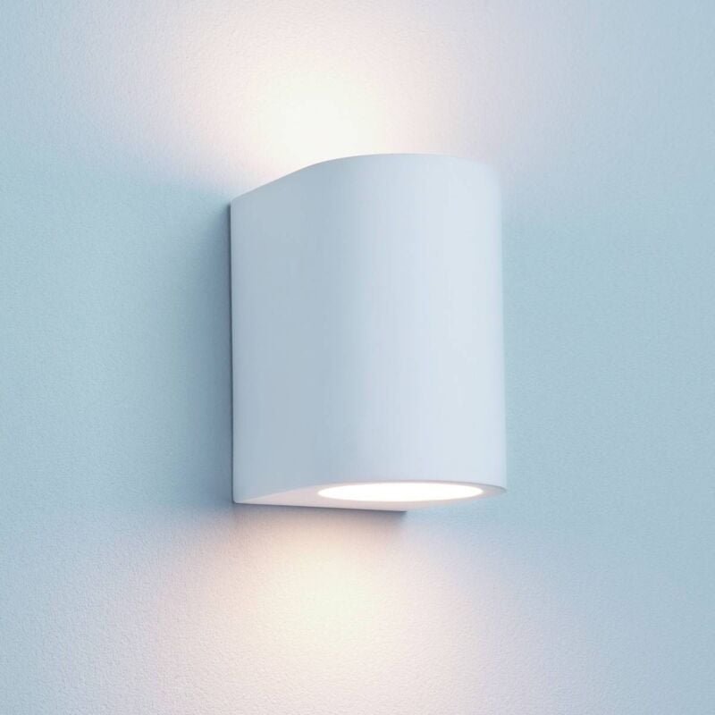Searchlight - Gypsum - 1 Light Up & Down Wandleuchte Paintable White Plaster, G9
