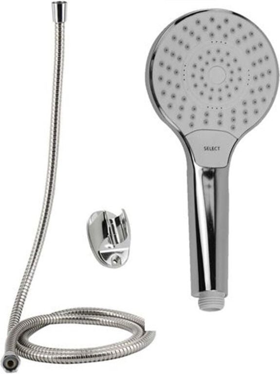 Trade Shop Traesio - Trade Shop - duschset 69330 duschkopf badewanne dusche auswahltaste 1,8 mt gurthalterung -