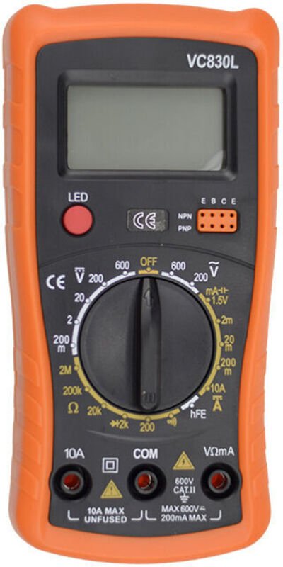 KZQ Digitalanzeige-Multimeter, XL830L Handheld-LCD-Digitalmultimeter Voltmeter Amperemeter Ohmmeter AC/DC-Spannungsprüfe...