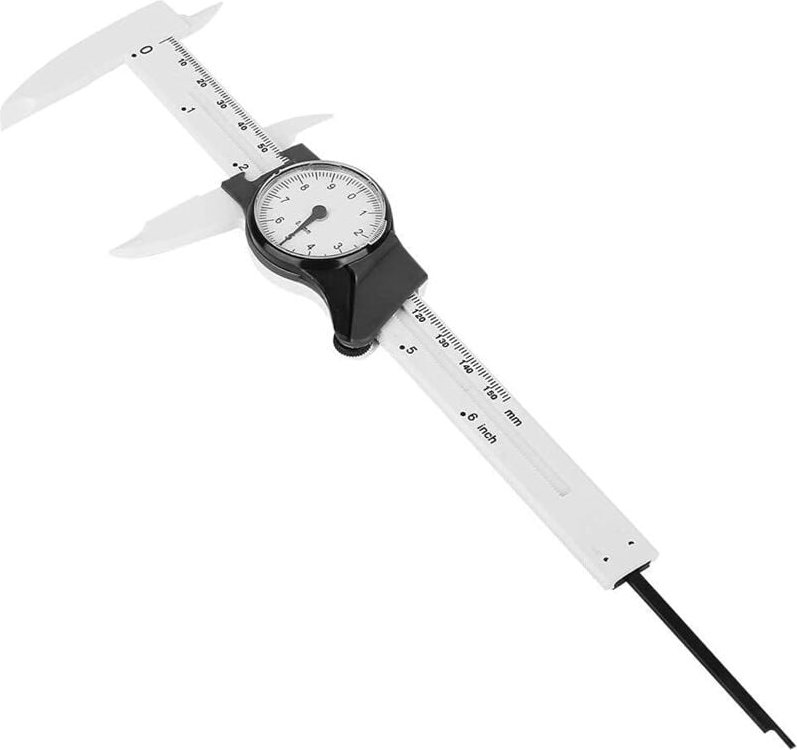 Beijiyi - Messschieber, 150 mm Zifferblatt Kunststoff-Messschieber Lineal Roofessional Messlineal Werkzeug zum Messen[We...