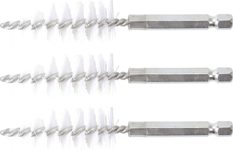 Nylonbürste 18 mm Antrieb Außensechskant 6,3 mm (1/4') 3-tlg.