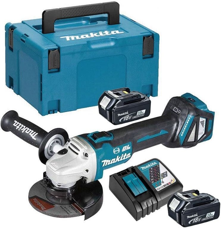 Winkelschleifer 18V LXT Ø125mm (2x3,0 Ah) in MAKPAC - MAKITA DGA513RFJ