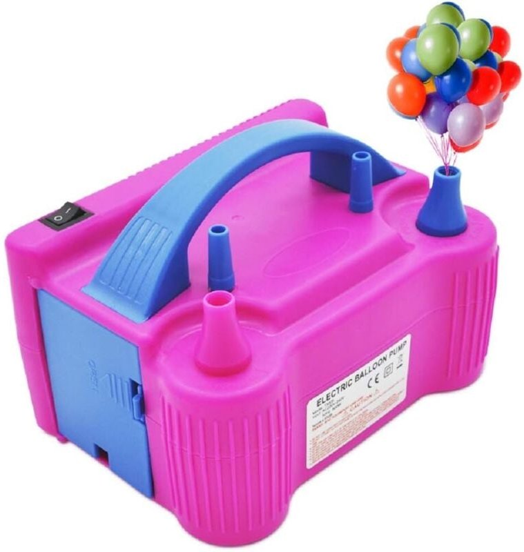 Linghhang - Elektrische Luftballonpumpe, Hochleistungs-Doppeldüsen-tragbare Inflatorpumpe (AC220-240V 600W) für Partys, ...