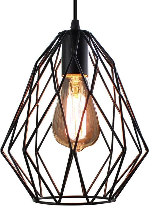 Wottes - Pendelleuchte Käfig Draht Industrielle Lampenschirm Deckenlampe Metall für Schlafzimmer Bar Café Loft