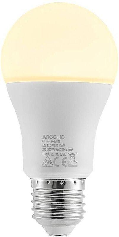 Arcchio - LED-Leuchtmittel E27 A60 13,5W opal 3.000K 1521lm