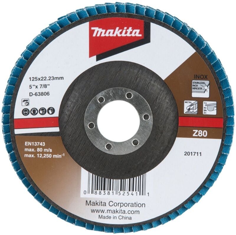 Makita Fächerschleifscheibe 125 mm Z80 - D-63806