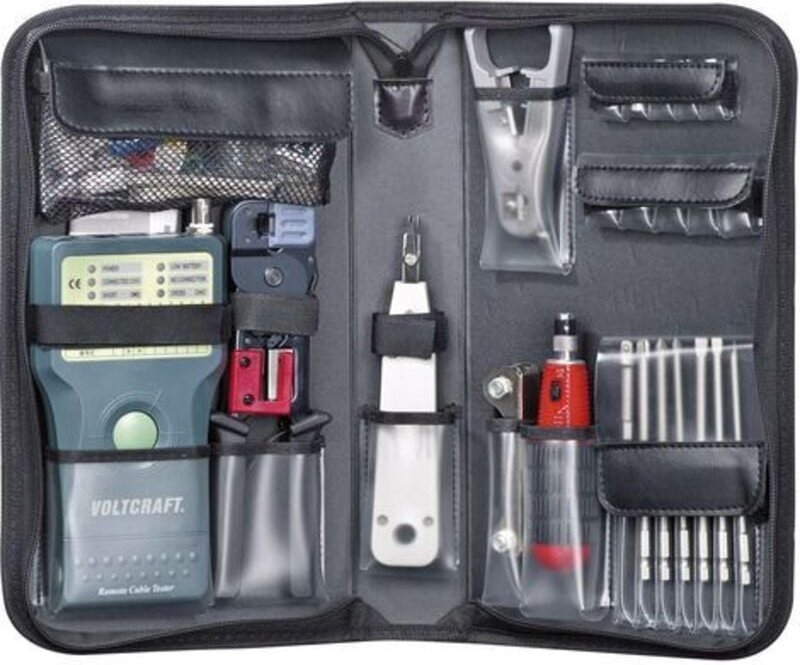 Voltcraft - Kabeltester CT-5 CT-5 Geeignet für RJ-45, bnc, RJ-11, iee 1394, usb