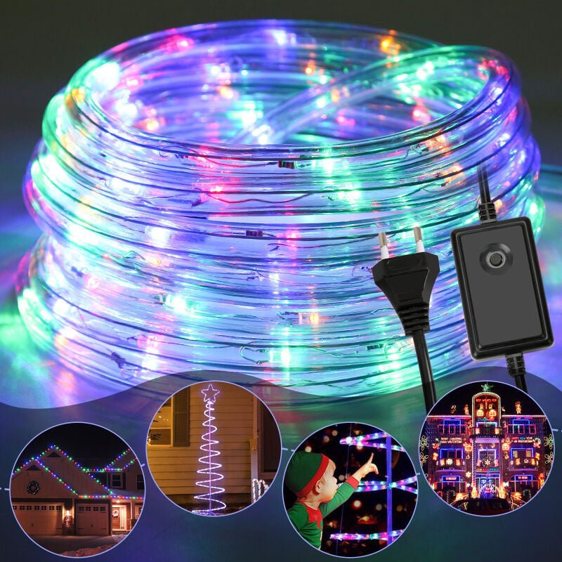 Thumbnail - Led Lichterschlauch Außenbereich Lichtschlauch Lichterkette Lichternetz bunt-10m-Ohne Fernsteuerung