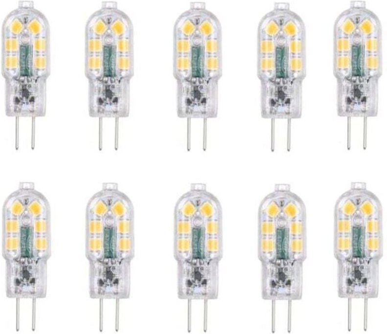 Aiperq - Promotion G4 LED-Lampe 2 w, entspricht 20 w Halogenlampen, Kaltweiß 6000 k, 200 lm, 12 x smd, 12 v ac/dc, 10er-...