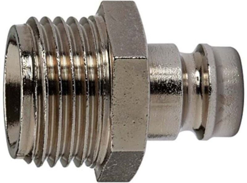 Temperier-Einstecknippel dn 6 mit Außengewinde, M10x1, sw 11 - Riegler