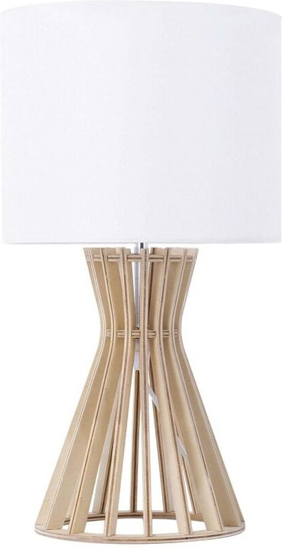 Tischlampe CARRION Braun / Weiß