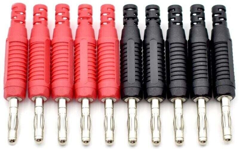 Odipie - 10 Stücke 4mm Bananenstecker Löten diy Bananenstecker Stecker Adapter für Multimeter Messleitungen Sonden
