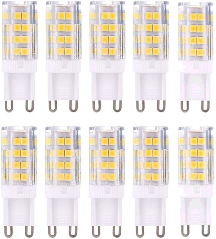 Jalleria - G9-LED-Lampen, warmweiß 3000 k, 5 w. Licht entspricht 40 w 420 Lumen Halogenlampen nicht dimmbar, 10er-Set [E...