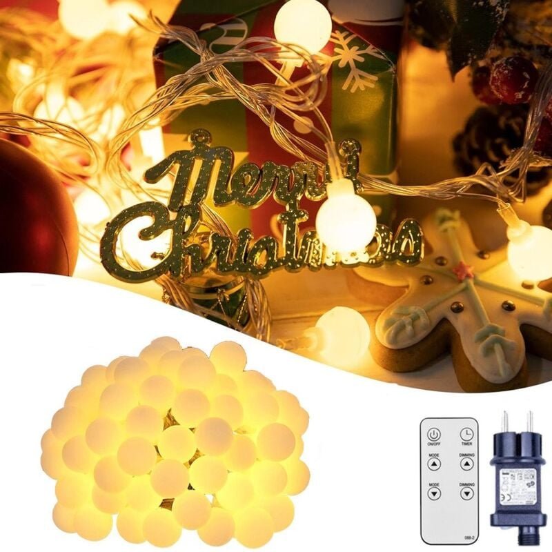 23M LED Lichterketten Indoor Outdoor Kugel Lichtervorhang Weihnachten Lichterkettenvorhang, 150 LED, 10 Modi, Stimmungsl...