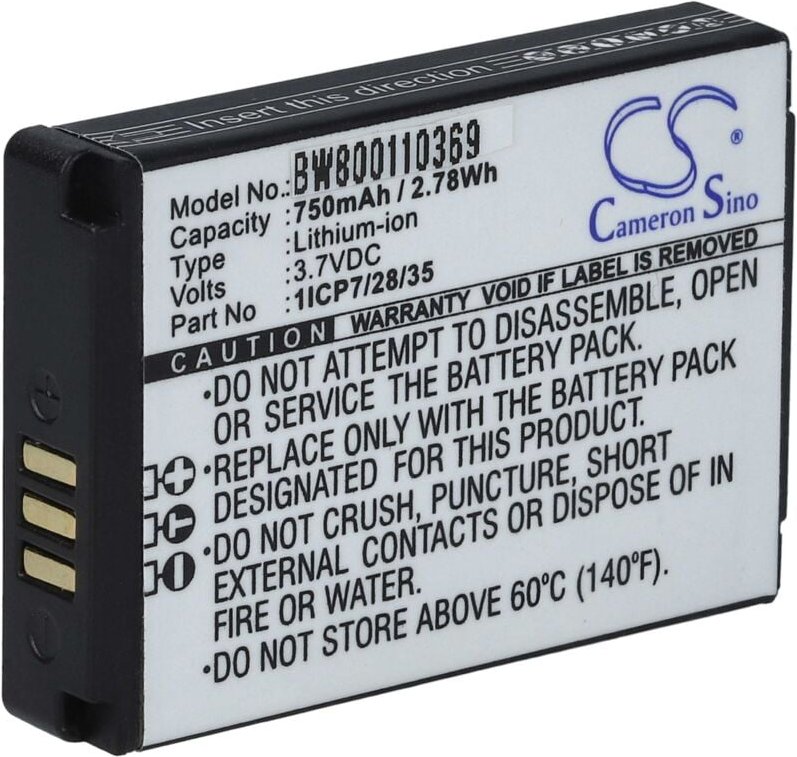 Vhbw - 1x Akku kompatibel mit Parrot zik 2,0, 3 Wireless Headset Kopfhörer (750 mAh, 3,7 v, Li-Ion) - Ersatz für 1ICP7/2...