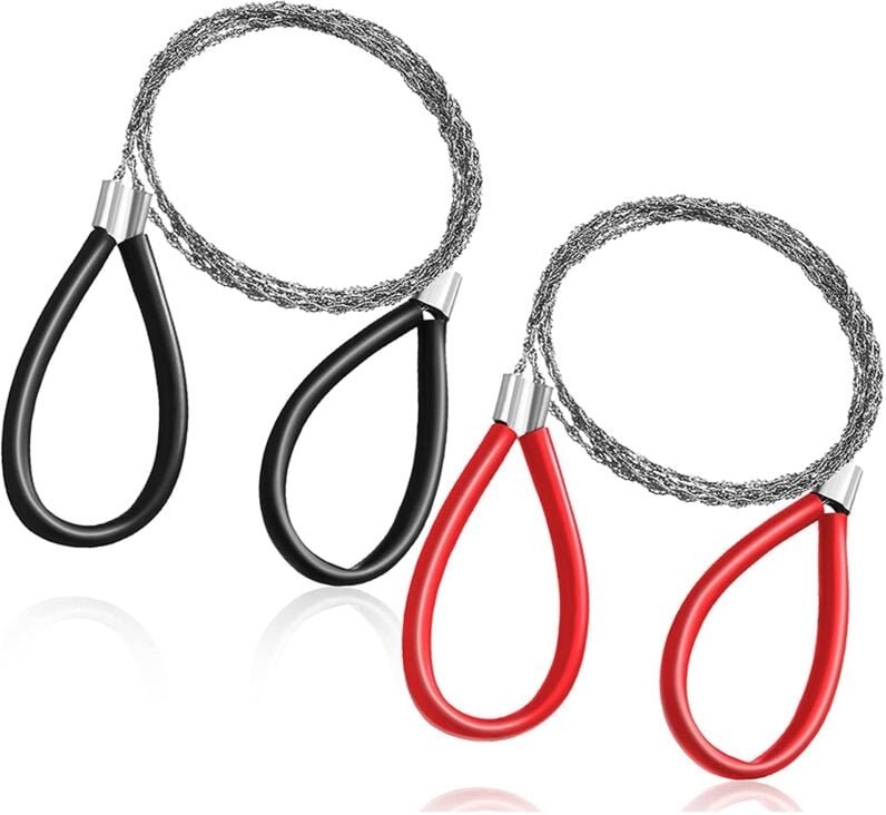 Tlily - Stück PVC-Rohr-Kabelsäge, Edelstahldraht, Handtaschen-Schnur, Seil, Notfall-Überlebens-Schneidwerkzeug