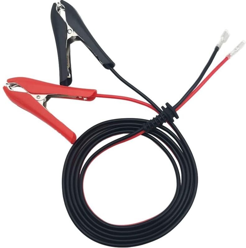 12-V-Batteriekabel Kabel mit Krokodilklemmen für Autobatterie und Kabelanschluss mit einem Kopf (1,8 m, 18 AWG)