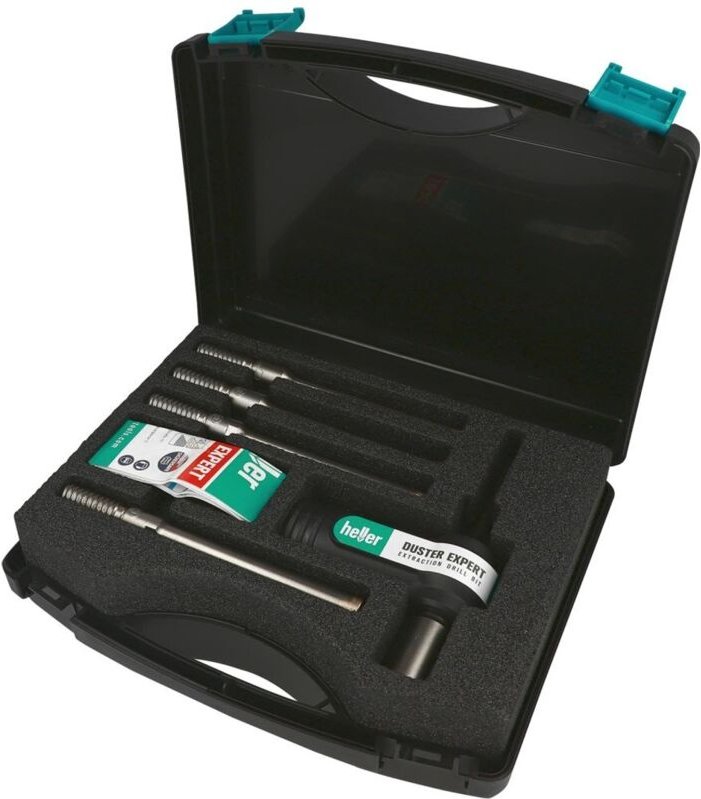 Heller - Absaugbohrer-Set Duster Expert xc ø 4/6/8/14 mm L=100/220mminkl. Adapter