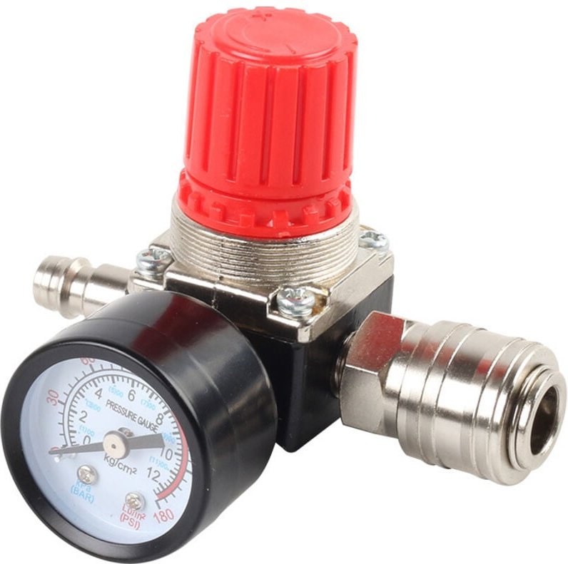Luftdruckregler Pneumatikventil 1/4, pneumatisches Expansionsventil, Druckregelventil für Luftkompressor