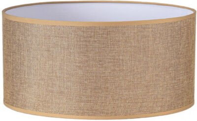 Jin zylindrischer lampenschirm e27 braun 45dx45dx22h cm gewebter jute-sack stoff