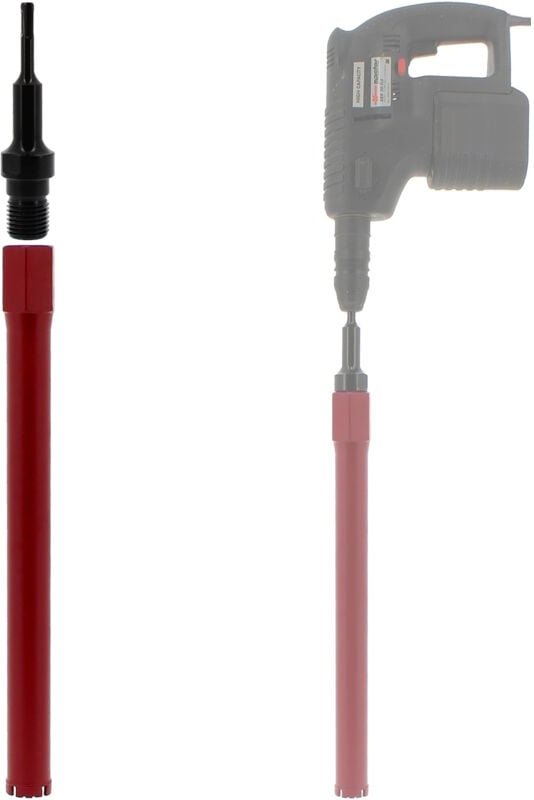 Gt Market - Diamantbohrkrone ø 38 mm mit Adapter für Bohrmaschine und SDS-plus-Bohrhammer