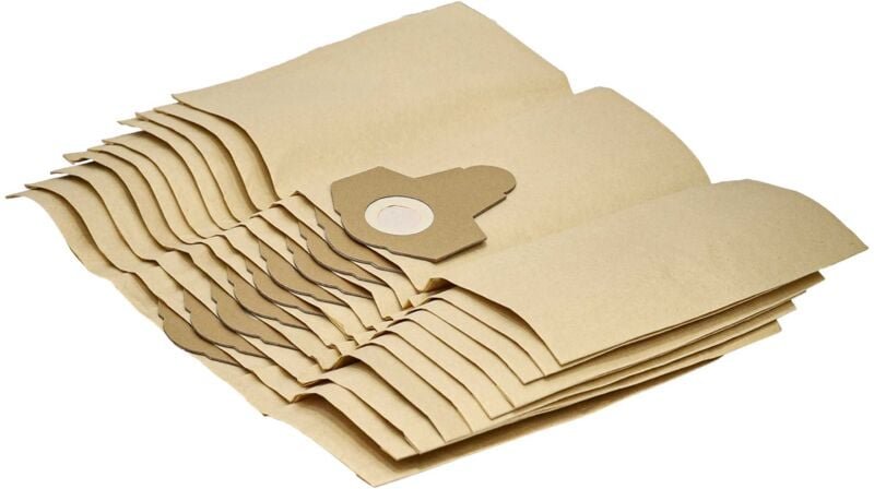 10x Staubsaugerbeutel kompatibel mit parkside pnts 1400 / 1500, pnts 30 / 6 s Staubsauger - Papier, 38cm x 24,5cm, braun...
