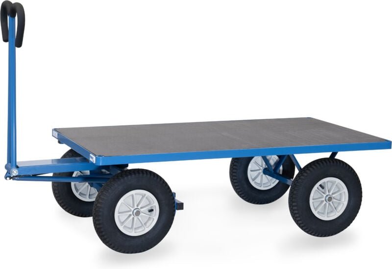 Fetra Handpritschenwagen mit Plattform, Luft-Bereifung, 1600x900 mm
