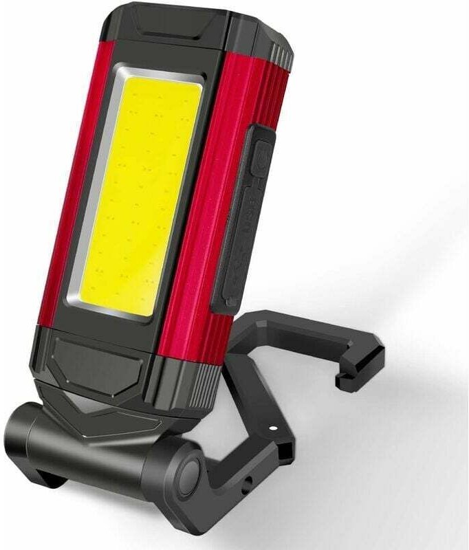 Aiperq - Wiederaufladbare LED-Arbeitstaschenlampe, leistungsstarkes tragbares Licht mit 800 Lumen und rotem Licht, wasse...