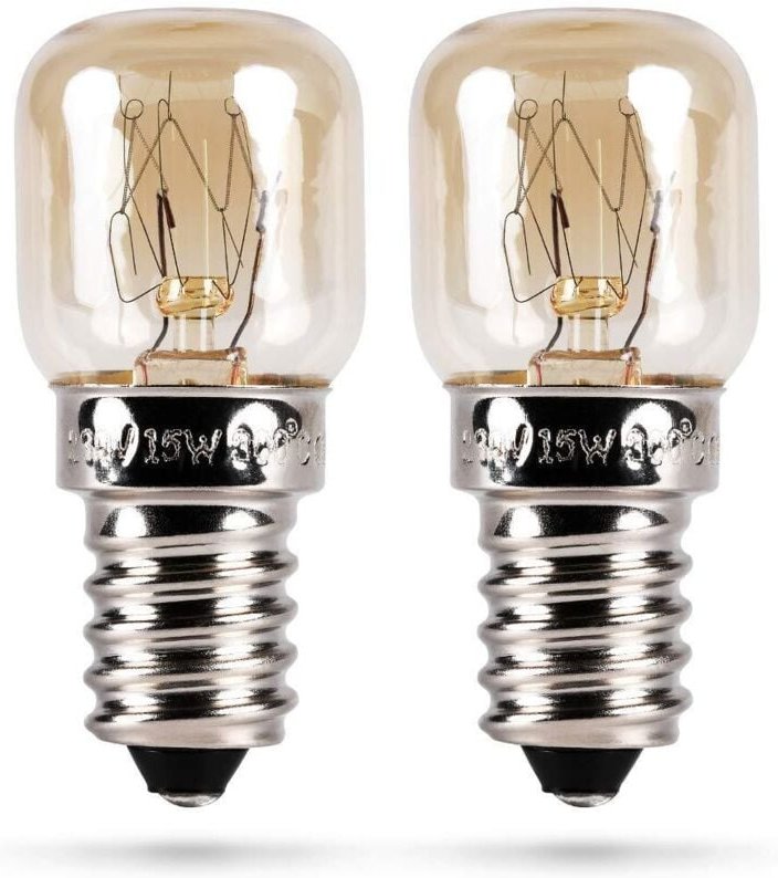 Backofenlampe E14 15W - 10er Pack Ofenlampe bis 300 Grad hitzebeständig für Backofen, Grillöfen, Salzlampe, Mikrowelle, ...