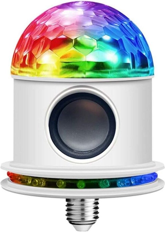 Aougo - Intelligente LED-Musik-Glühbirne, E27 Bluetooth-Lautsprecher, RGB-Farbbirne mit wechselnder Fernbedienung, Audio...