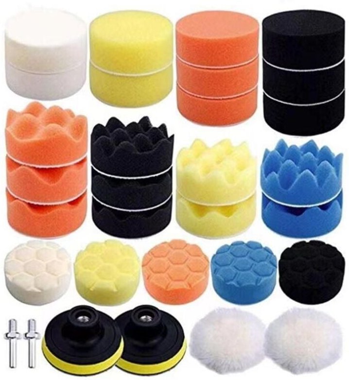 ZVD - 31-teiliges Auto-Polierschwamm-Set mit M14-Bohradapter und Polierscheibe für RO/DA-Polierer mit doppelter Wirkung