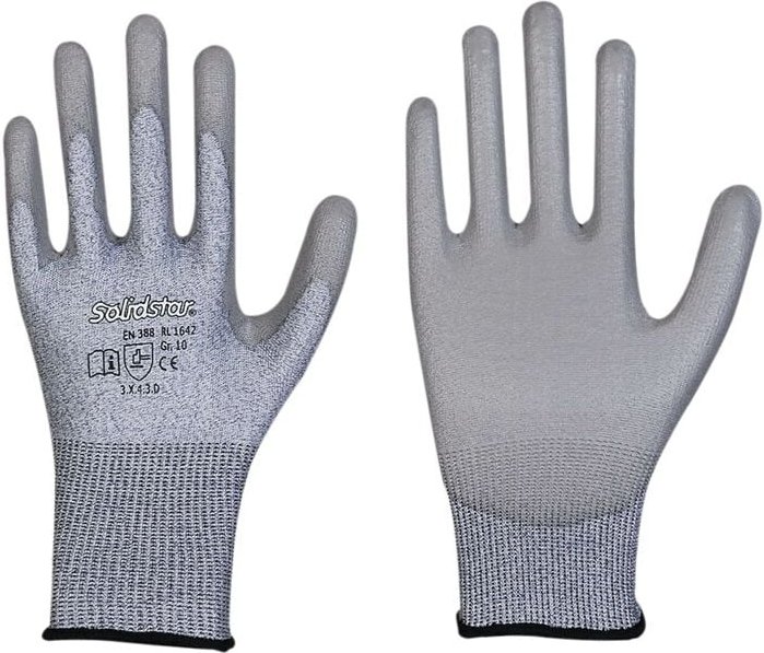 LEIPOLD 1642 Schnittschutzhandschuhe Solidstar 1642 Gr.10 grau EN 388