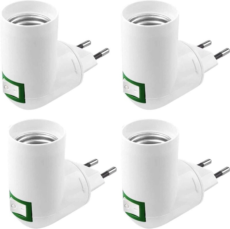 Stück E27-Fassung mit Schalter, 220 V Wechselstrom, Bau- und Steckdosen für E27-Adapter, Wand- und Küchenlampen, LED-Lam...