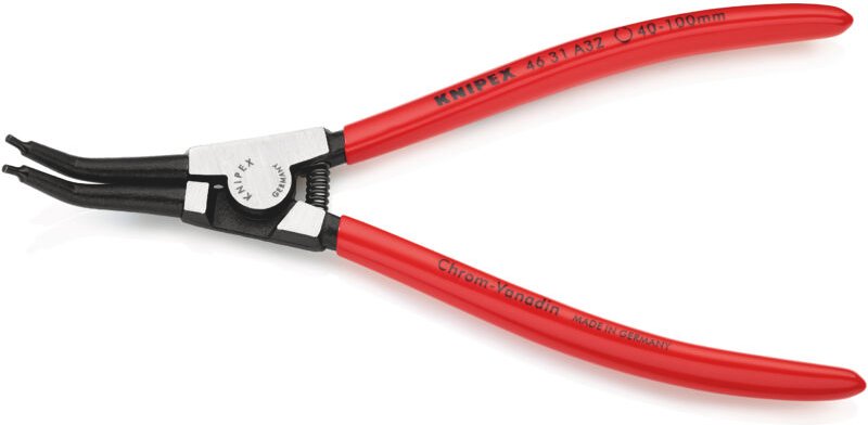 Knipex - 46 31 A32 Sicherungsringzange f. Außenringe auf Wellen 45° atra. 210 mm